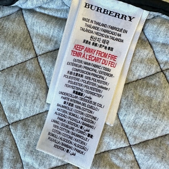 Authentic Burberry Boys 4Y Quilted Lightweight Windbreaker
Jacket Black - Picture 7 of 11